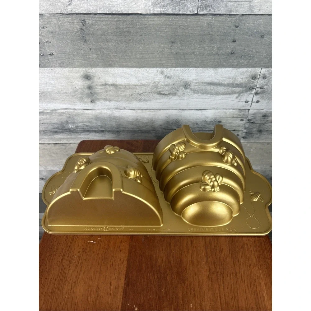 Nordic Ware Beehive Cake Pan, One, Gold